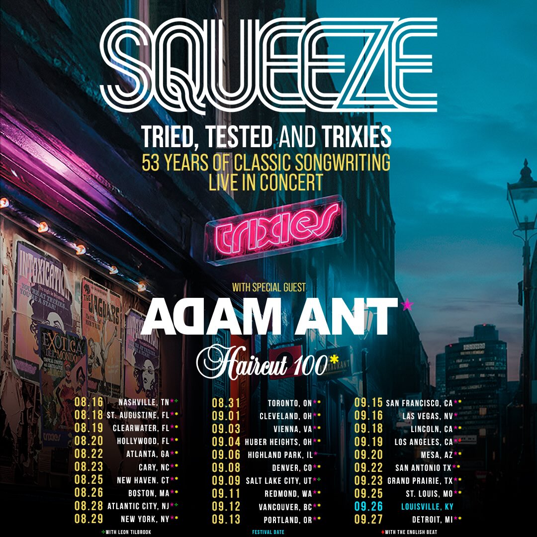 Adam Ant Tried, Tested and Trixies Tour Poster 2026